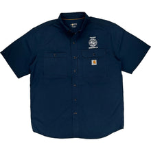  Carhartt Force Work Shirt - Large - Navy Polyester Cotton