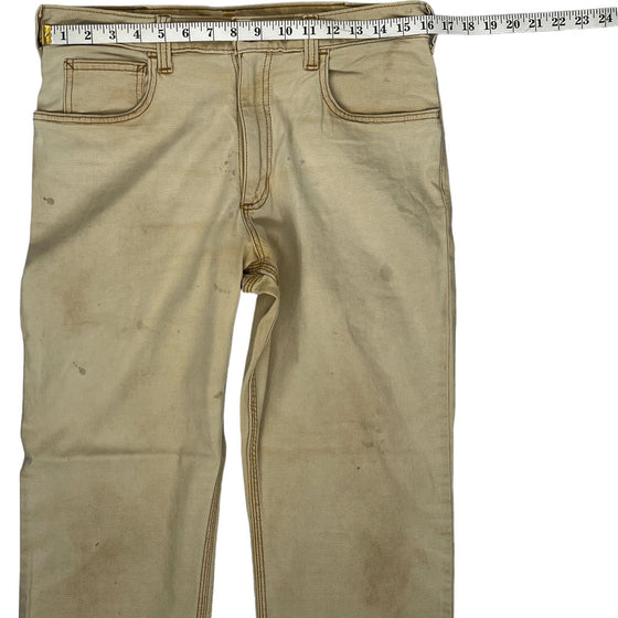 Carhartt Relaxed Fit Trousers - 32W 30L - Beige Cotton Blend