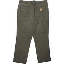  Carhartt Rugged Flex Relaxed Fit Canvas Work Pant - 40W 32L - Grey Cotton Blend