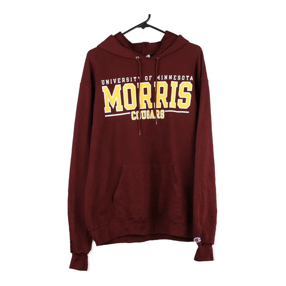 Vintage burgundy Minnesota Morris Cougars Champion Hoodie - mens large