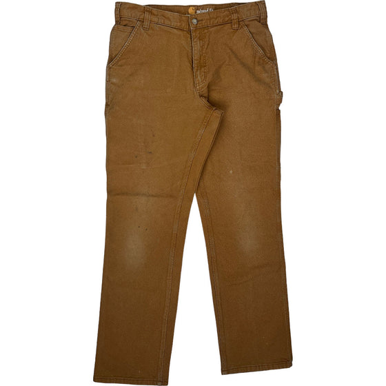 Carhartt Relaxed Fit Trousers - 34W 31L - Brown Cotton