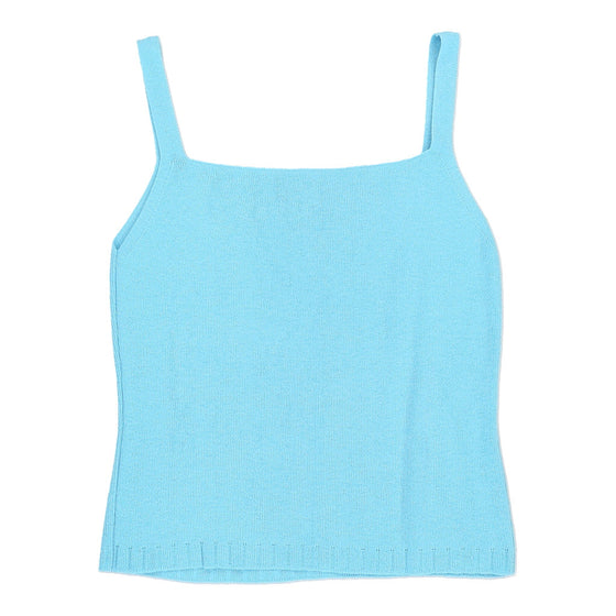 Unbranded Strap Top - Small Blue Cotton Blend - Thrifted.com