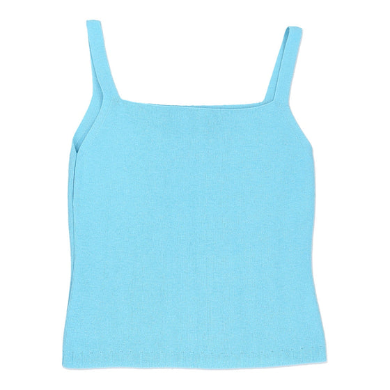 Unbranded Strap Top - Small Blue Cotton Blend - Thrifted.com