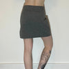 Vintage grey Kookai Mini Skirt - womens 25" waist