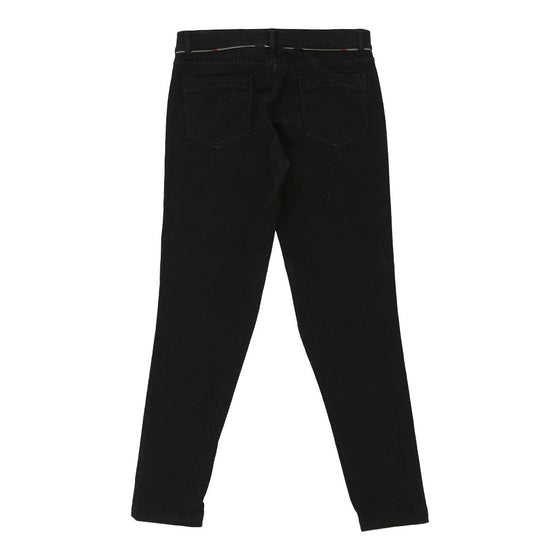 Burberry London Trousers - 32W UK 10 Black Cotton Blend