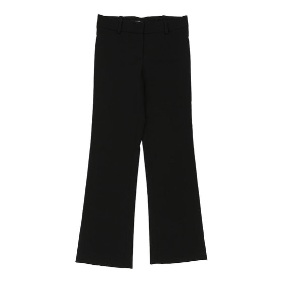 Versace Trousers - 32W UK 12 Black Wool Blend