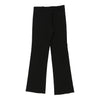 Versace Trousers - 32W UK 12 Black Wool Blend