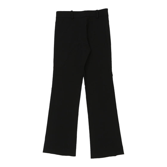 Versace Trousers - 32W UK 12 Black Wool Blend