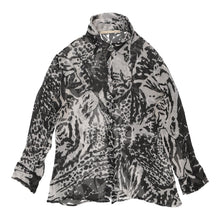  Class Roberto Cavalli Animal print Patterned Shirt - Small Black & White Viscose