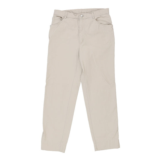 Benetton Trousers - 29W UK 10 Beige Cotton