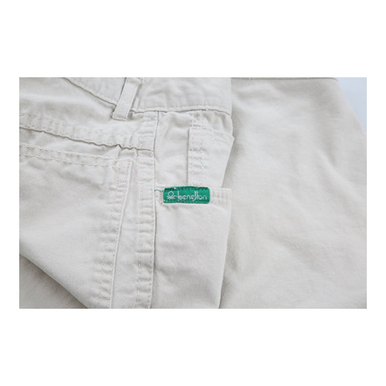 Benetton Trousers - 29W UK 10 Beige Cotton