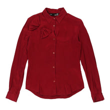  Love Moschino Shirt - XS Burgundy Silk Blend