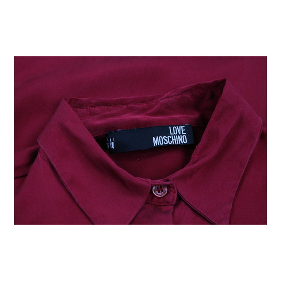 Love Moschino Shirt - XS Burgundy Silk Blend