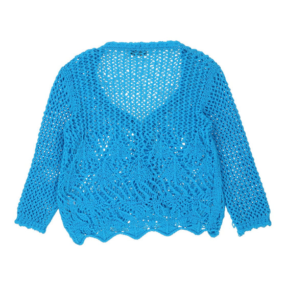 Moschino Jeans Crochet Top - Medium Blue Polyamide