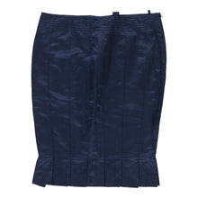  Class Roberto Cavalli Pencil Skirt - 30W UK 10 Navy Linen Blend