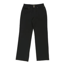  Versace Trousers - 30W UK 10 Black Polyester Blend