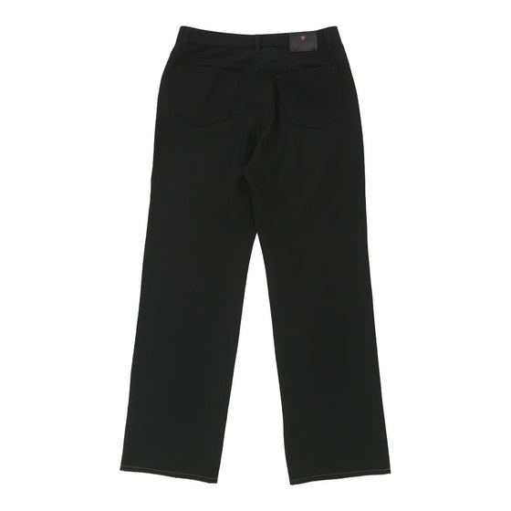 Versace Trousers - 30W UK 10 Black Polyester Blend