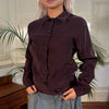 Vintage burgundy Alex Overshirt - womens medium