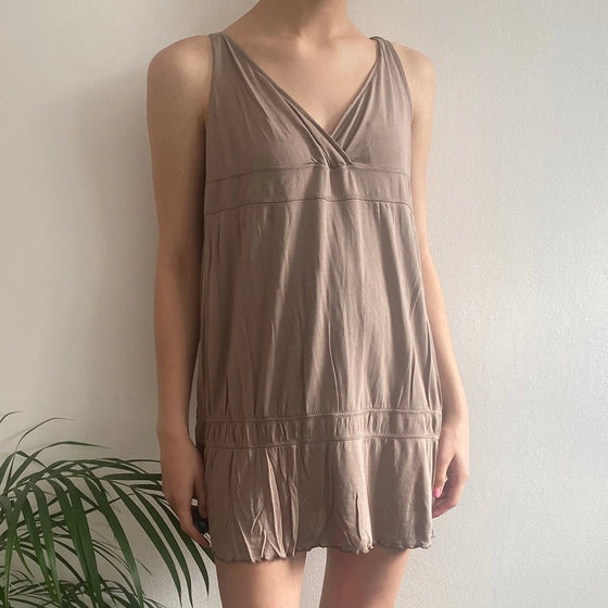 Vintage beige Intimissimi Mini Dress - womens medium