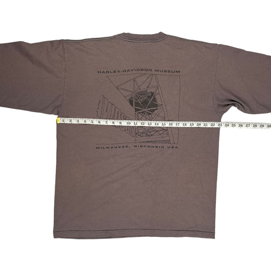 Harley-Davidson Museum Long Sleeve T-Shirt - 2XL - Brown Cotton