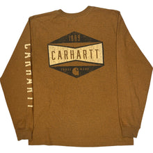  Carhartt Relaxed Fit Long Sleeve T-Shirt - Large - Brown Cotton Blend