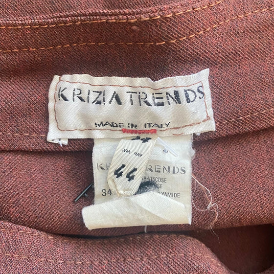 Vintage brown Krizia Mini Skirt - womens medium