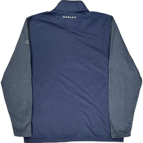 Oakley Phenix Zip-Up Sweatshirt - Large - Blue Polyester