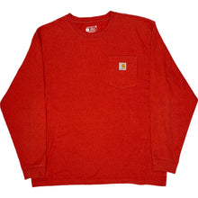  Carhartt Loose Fit Pocket Long Sleeve T-Shirt - XL - Red Cotton Blend