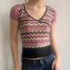 Vintage multicoloured Review Top - womens small