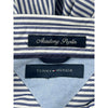 Tommy Hilfiger Academy Poplin Striped Shirt - 4XL - Blue Cotton