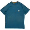 Carhartt T-Shirt - Large - Blue Cotton Blend