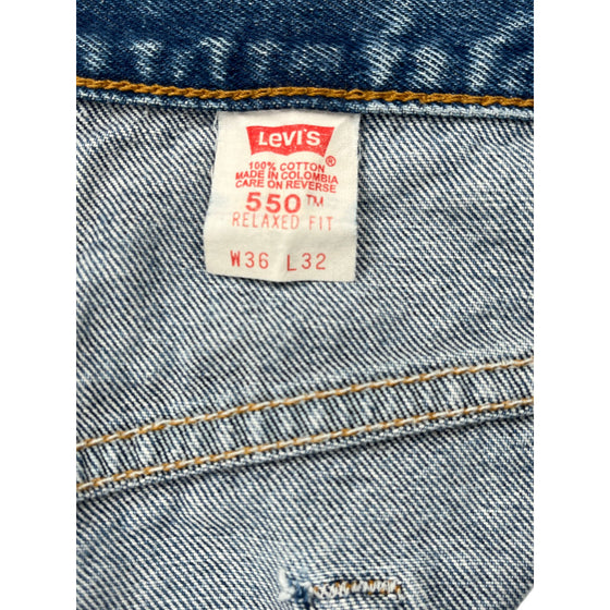 Levis 550 Relaxed Fit Jeans - 32W 30L - Blue Cotton