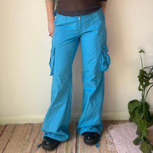  Vintage blue Unbranded Parachute Trousers - womens small