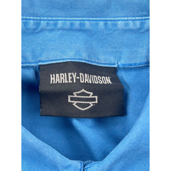 Harley Davidson Logo Shirt - Large - Black Blue Cotton