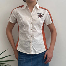  Vintage white Harley Davidson Short Sleeve Shirt - womens medium