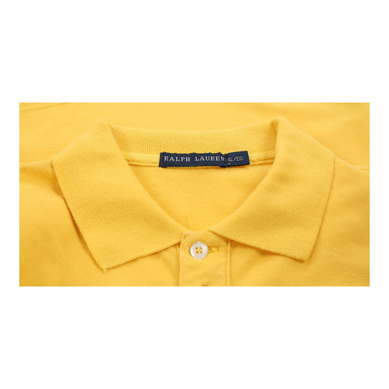 Ralph Lauren Polo Shirt - Small Yellow Cotton