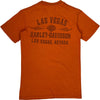 Harley Davidson Graphic T-Shirt - Small - Orange Cotton