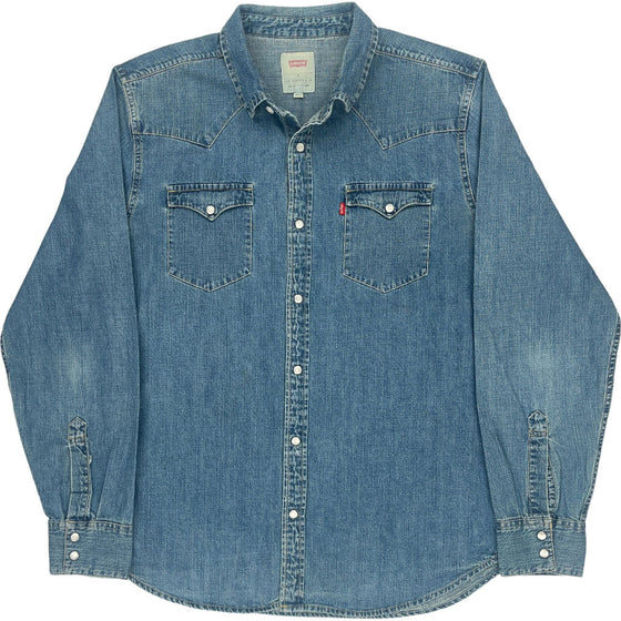 Levis Denim Shirt - Medium - Blue Cotton