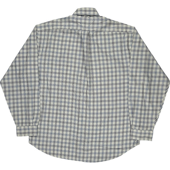 Tommy Hilfiger Checked Shirt - Large - White Cotton