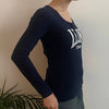 Vintage blue Leone Long Sleeve Top - womens medium