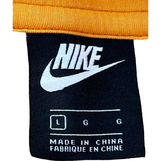 Nike Hoodie - Large - Orange Cotton Blend