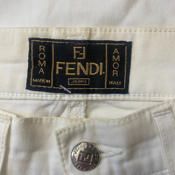 Vintage white Fendi Trousers - womens 28" waist