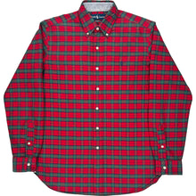  Ralph Lauren Classic Fit Plaid Shirt - Medium - Red Cotton