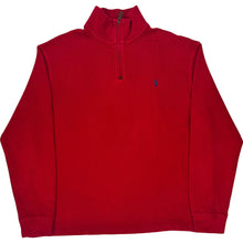  Polo Ralph Lauren 1/4 Zip Sweatshirt - XL - Red Cotton