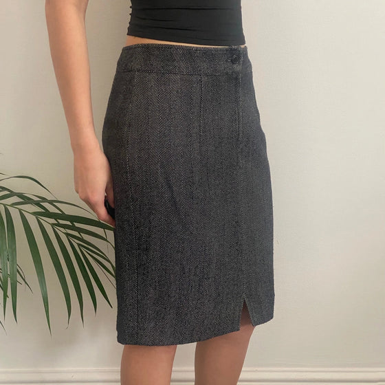 Vintage grey Max & Co Midi Skirt - womens 28" waist