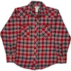 Wrangler Plaid Long Sleeve Shirt - XL - Red Cotton