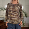 Vintage brown Riva Degli Shiavoni Mesh Top - womens large