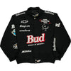 Budweiser NASCAR Racing Jacket - Large - Black Cotton