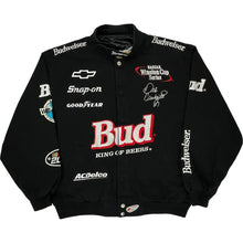  Budweiser NASCAR Racing Jacket - Large - Black Cotton