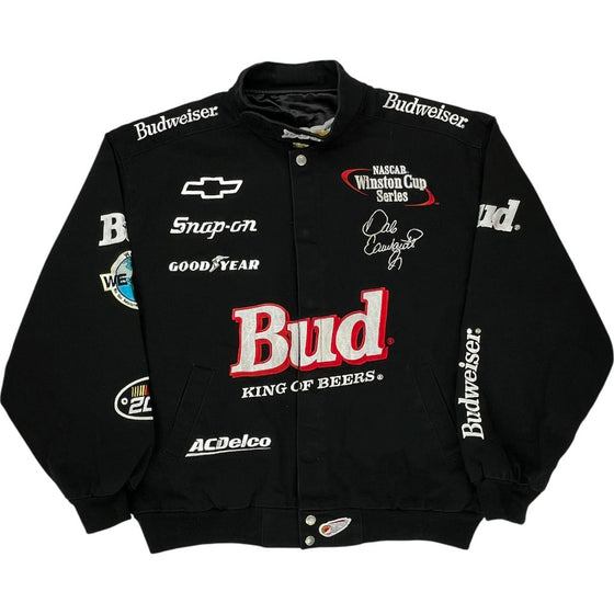 Budweiser NASCAR Racing Jacket - Large - Black Cotton